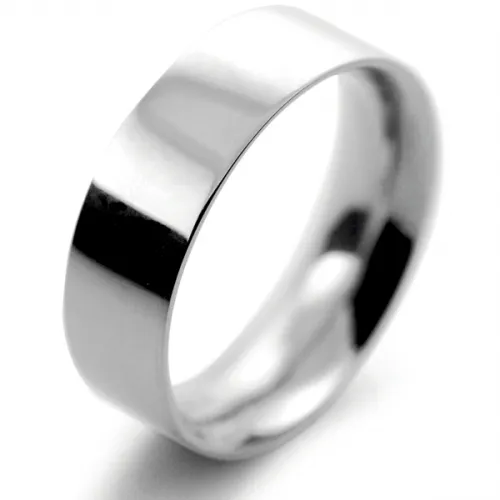 Flat Court Very Heavy -  7mm Palladium Wedding Ring